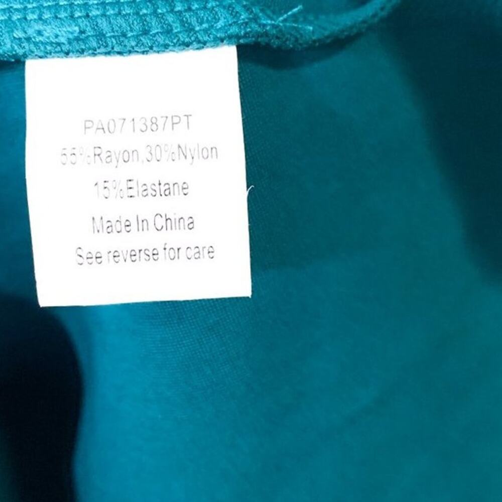 Parker Lacey Pin Tuck Fit and Flare Sleeveless Dress Alpine Teal Green Small - Picture 11 of 14